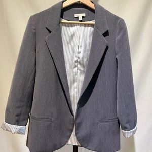 Silence + Noise Grey Blazer Jacket